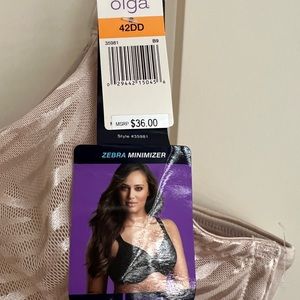 Brand New with tags Olga Zebra Minimizer Bra.